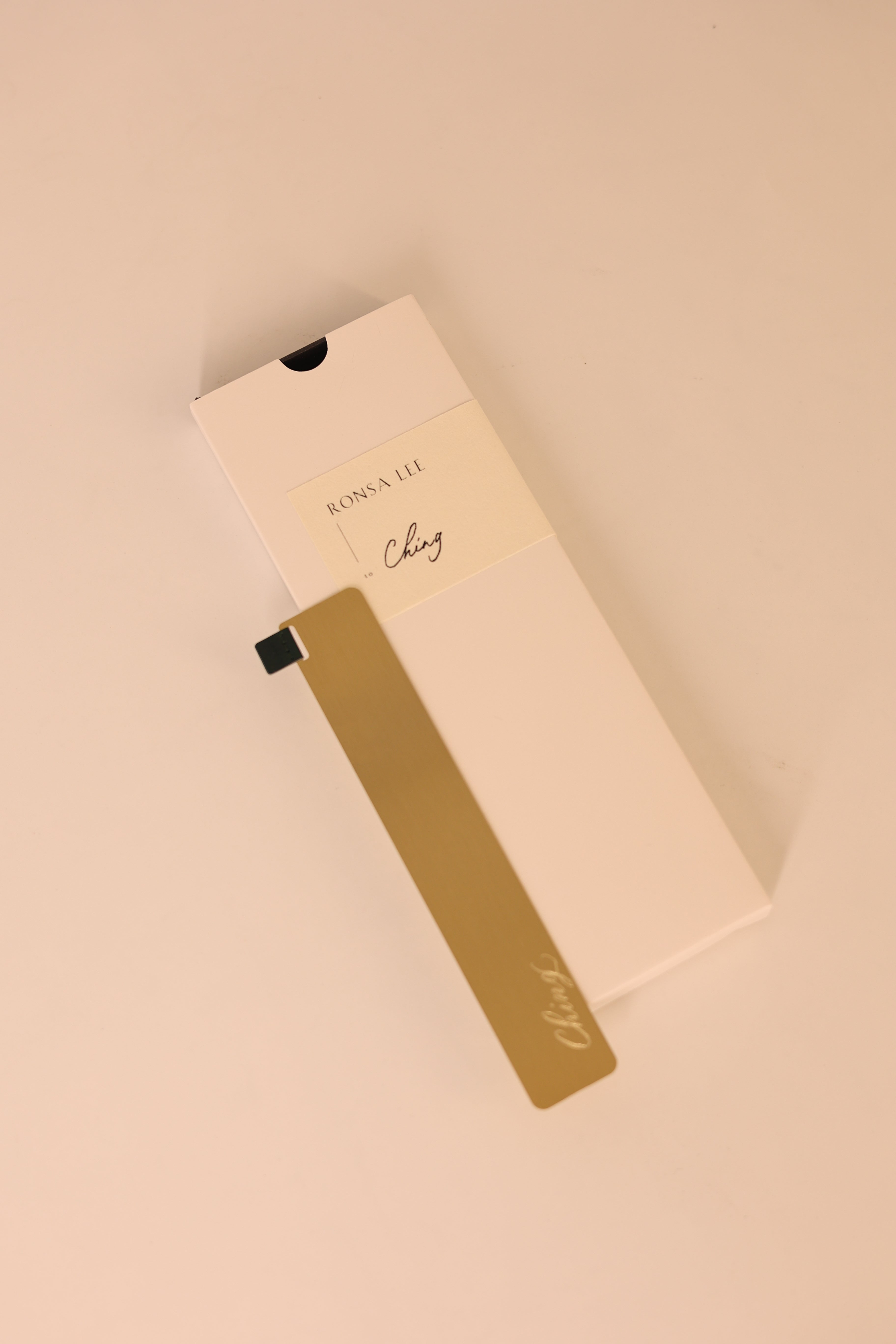 個人化雕刻金屬書籤附禮盒