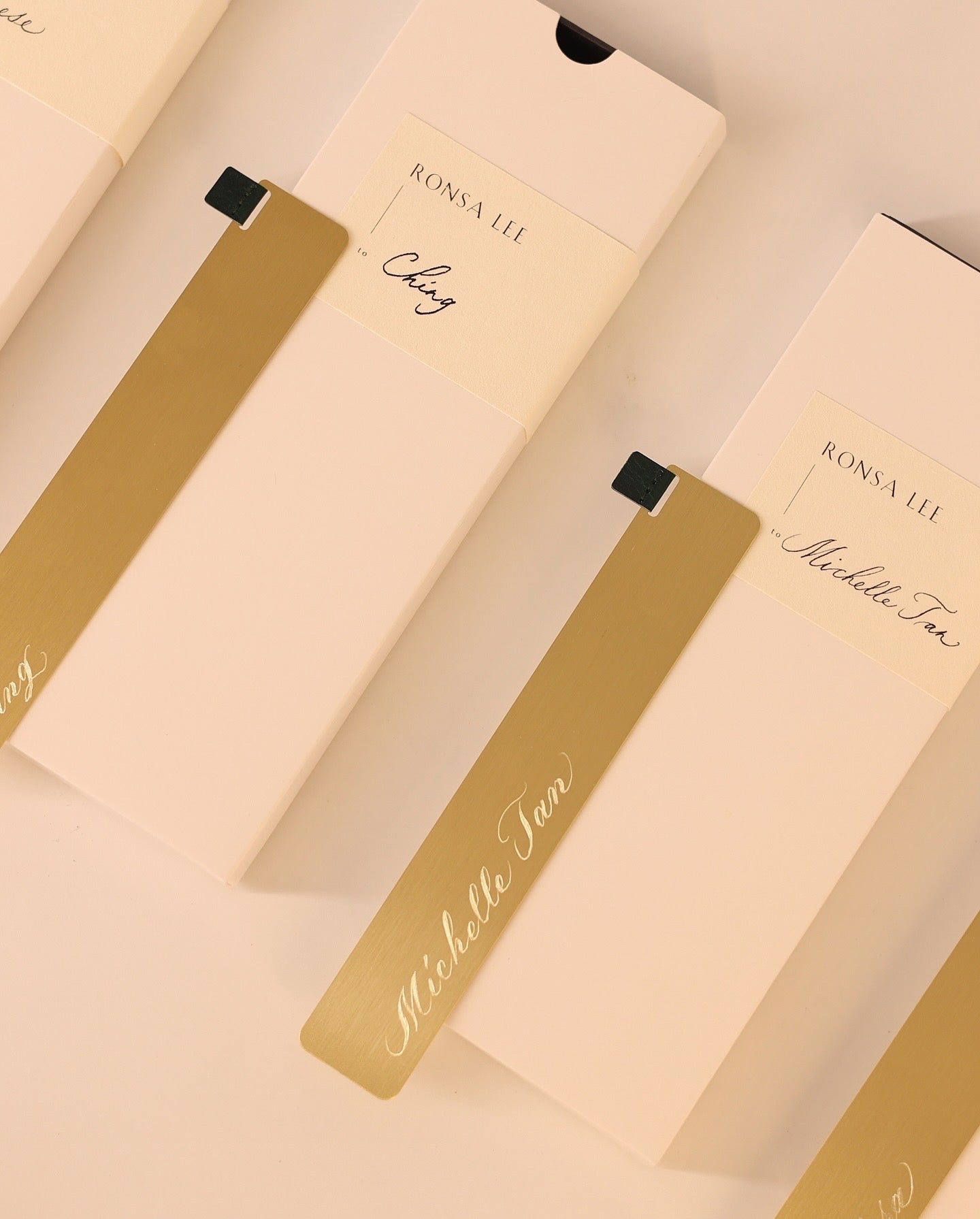 個人化雕刻金屬書籤附禮盒